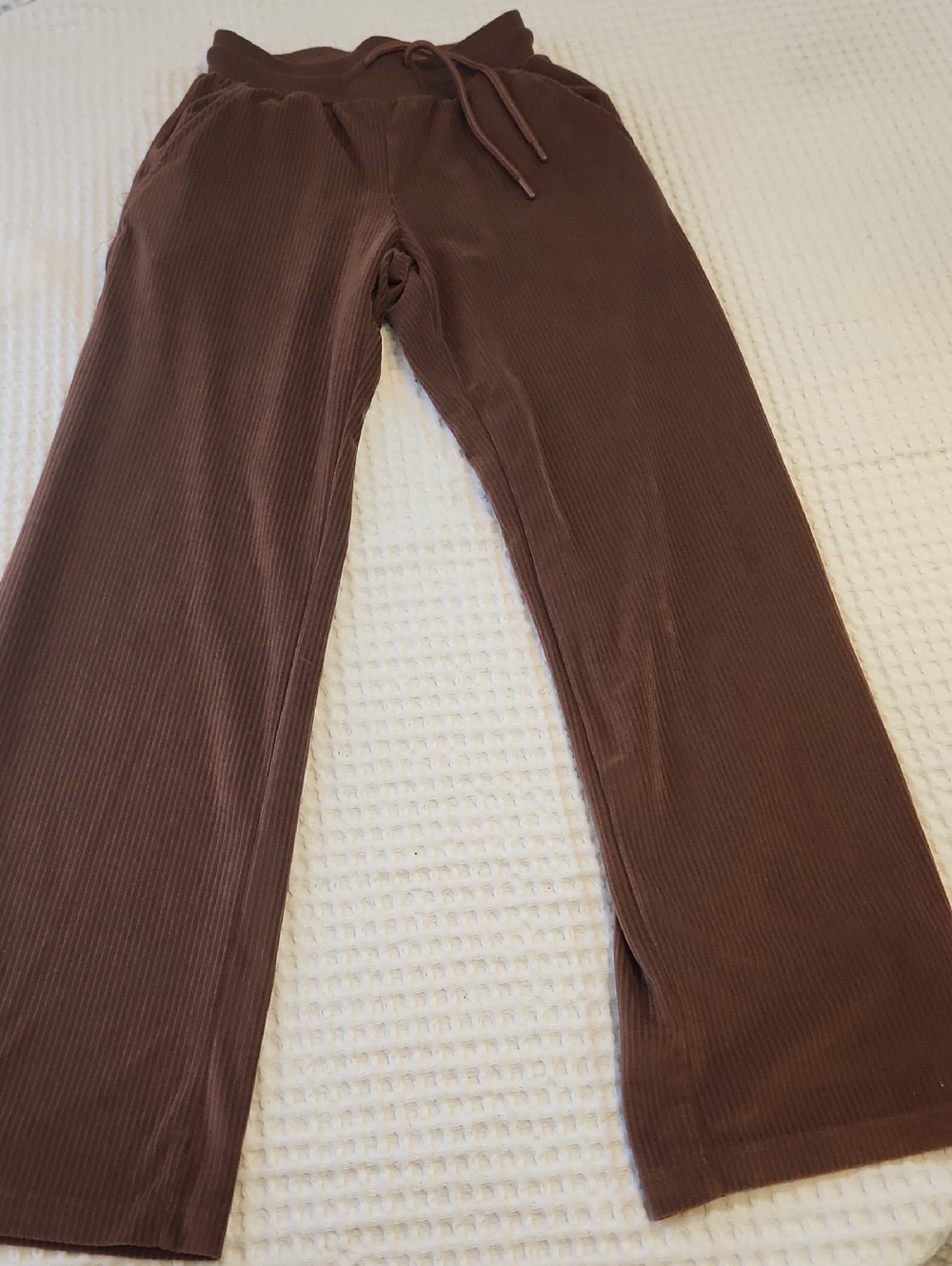 Mondetta Brown Ribbed Knit Pants Sz SM